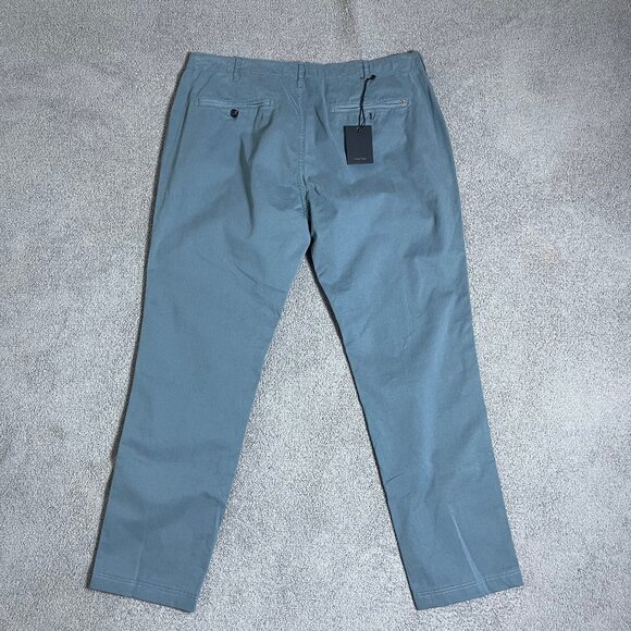 Billy Reid Slim Fit Cut Faded Navy Blue Chino Pant Preppy Men's 36x29 NWT - Picture 2 of 7
